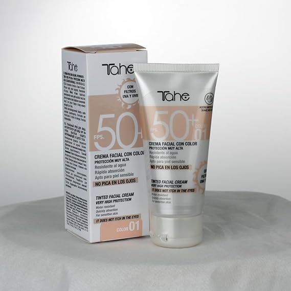 Tahe Facial Sunscreen SPF 50+ med färg